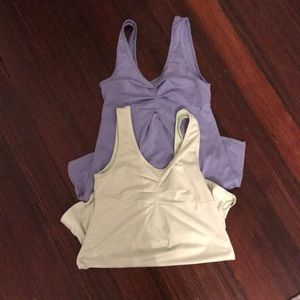 2 empire waist sport tops by ZXU. XS.